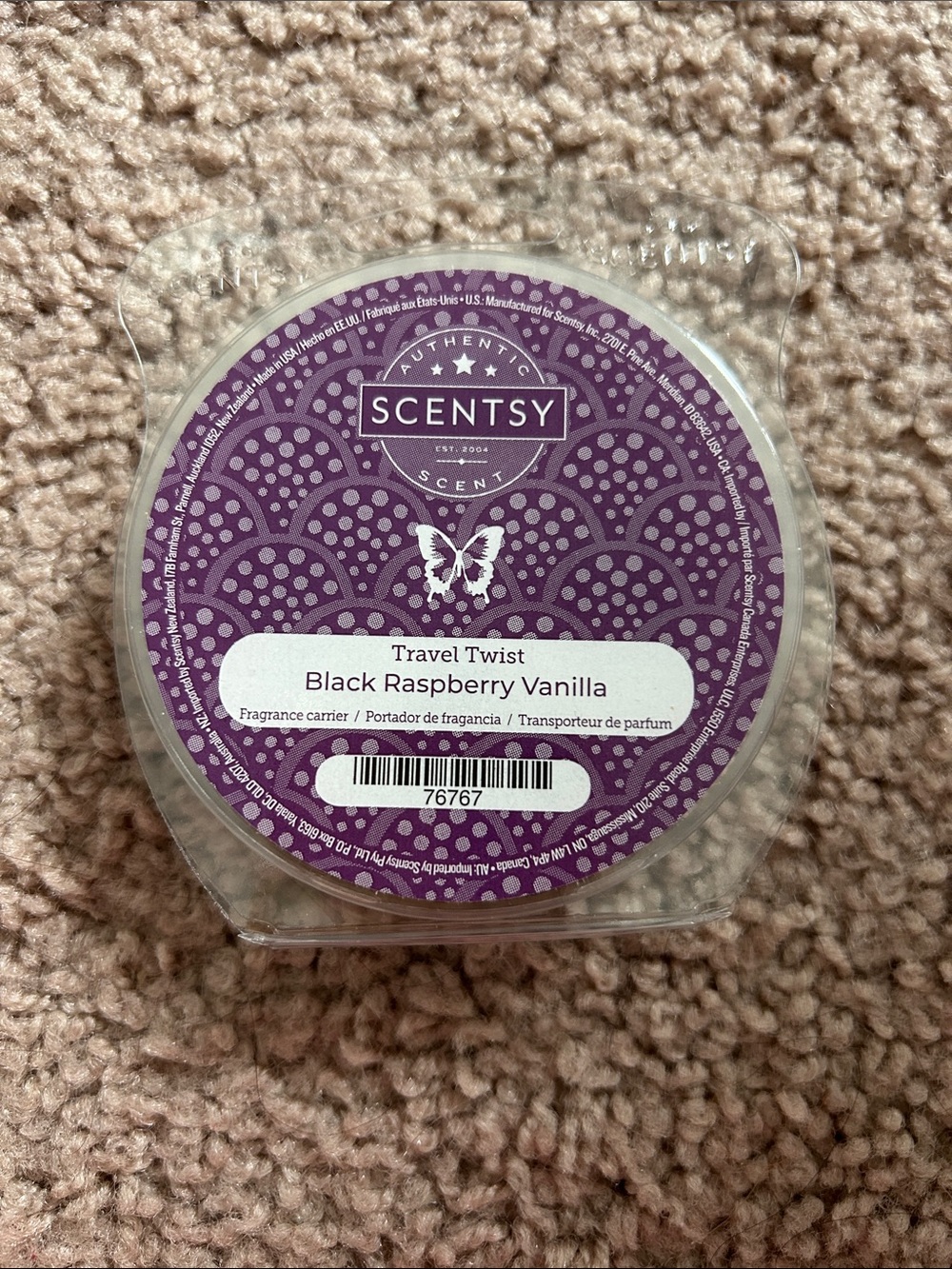 Scentsy Black Raspberry Vanilla Travel Twist